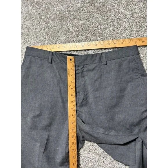 Burberry Men's Size 36R Gray Wool Dress Pants Slim Fit Made In Italy